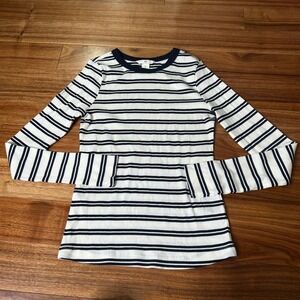 H&M Striped Long Sleeve Top Ribbed‎ Knit Crew Neck Casual Tee Shirt L